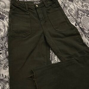 Just USA Green Jeans Fitted Denim Bottoms